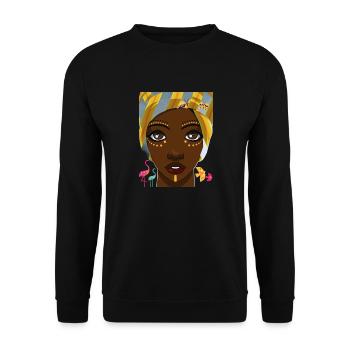 African Beauty - Sweat-shirt Unisexe - noir - Devant - Alina (178cm) & Michal (187cm)