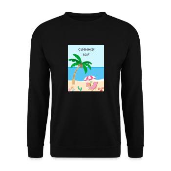Summer Love - Unisex Pullover - Schwarz - Vorne - Alina (178cm) & Michal (187cm)