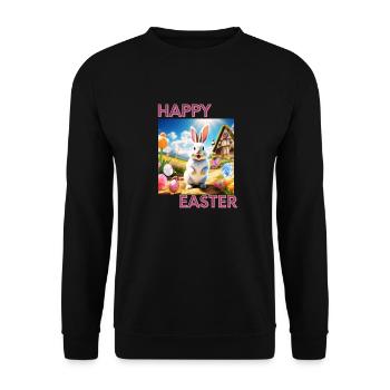 Frohe Ostern - Unisex Pullover - Schwarz - Vorne - Alina (178cm) & Michal (187cm)