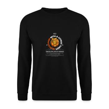 CitroCurrency - Sweat-shirt Unisexe - noir - Devant - Alina (178cm) & Michal (187cm)