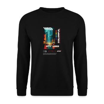 Chromatic Urban - Sweat-shirt Unisexe - noir - Devant - Alina (178cm) & Michal (187cm)