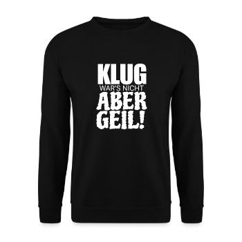 Klug - Unisex Pullover - Schwarz - Vorne - Alina (178cm) & Michal (187cm)