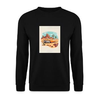 VOITURE VINTAGE - Sweat-shirt Unisexe - noir - Devant - Alina (178cm) & Michal (187cm)
