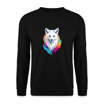 Arctic fox - Unisex Sweatshirt - black - Front - Alina (178cm) & Michal (187cm)