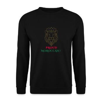 Proud MorocCan - Lion - Sweat-shirt Unisexe - noir - Devant - Alina (178cm) & Michal (187cm)