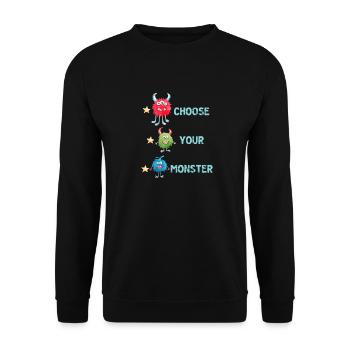 Choisissez votre monstre - Sweat-shirt Unisexe - noir - Devant - Alina (178cm) & Michal (187cm)