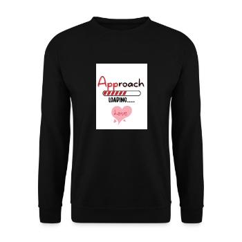 APProach Love. APP roach. - Unisex Sweatshirt - black - Front - Alina (178cm) & Michal (187cm)