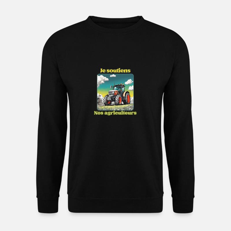 Ich unterstütze unsere Landwirte - Unisex Pullover - Schwarz