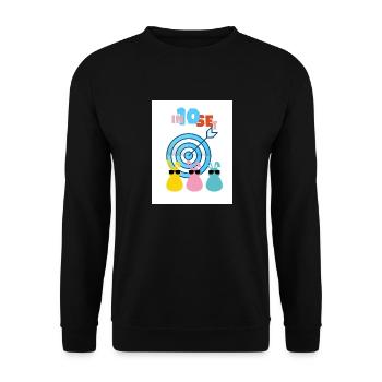 Abattu à 10. Intense et précis. - Sweat-shirt Unisexe - noir - Devant - Alina (178cm) & Michal (187cm)