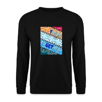 tHERE, um sie zu bekommen. Zusammen. Hier für sie. - Unisex Pullover - Schwarz - Vorne - Alina (178cm) & Michal (187cm)