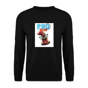 Protein. Protein. Chicken. Poultry. - Unisex Sweatshirt - black - Front - Alina (178cm) & Michal (187cm)