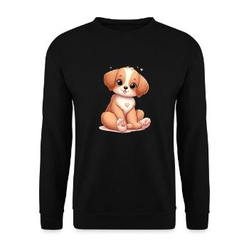 Doggy - Unisex Sweatshirt - black - Front - Alina (178cm) & Michal (187cm)
