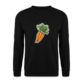 Carrot bunch - Unisex Sweatshirt - black - Front - Alina (178cm) & Michal (187cm)