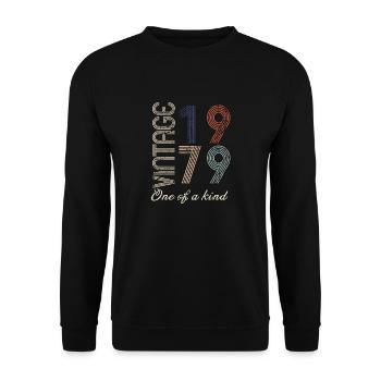 45th Anniversary 1979 - Vintage Retro Gift Idea - Unisex Sweatshirt - black - Front - Alina (178cm) & Michal (187cm)