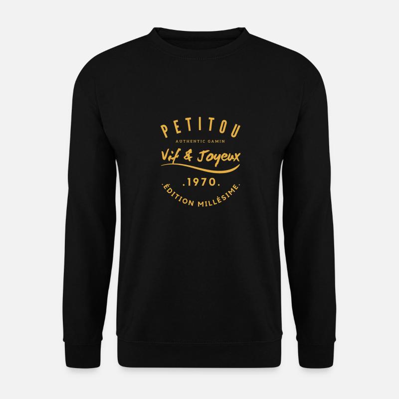 "Petitou 1970" - Unisex Pullover - Schwarz