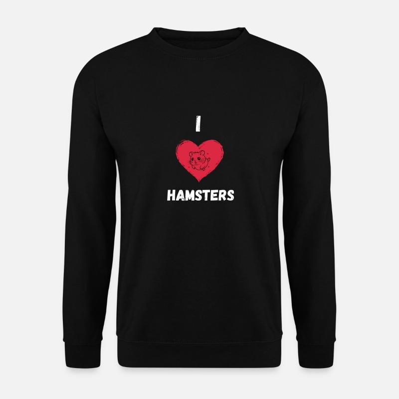 Ich liebe Hamster - Unisex Pullover - Schwarz