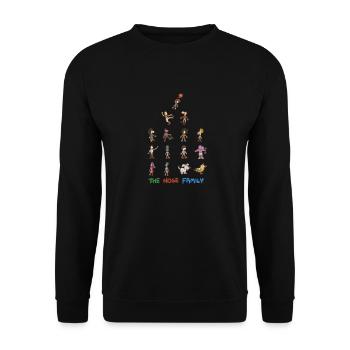 All in one with outline - Unisex Sweatshirt - black - Front - Alina (178cm) & Michal (187cm)
