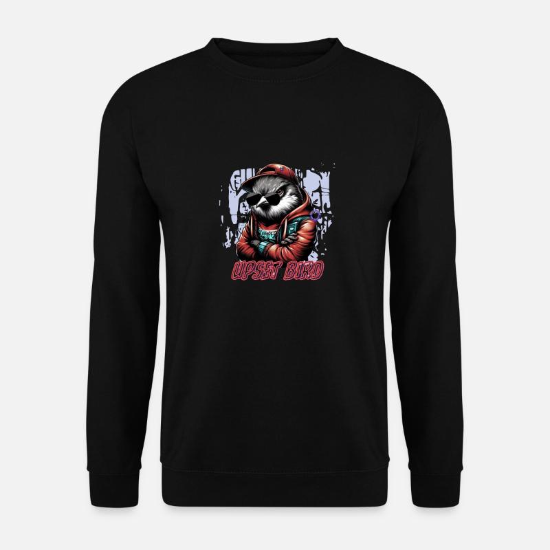 VERÄRGERTER VOGEL - Unisex Pullover - Schwarz