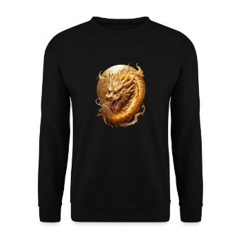 Golden Dragon - Unisex Sweatshirt - black - Front - Alina (178cm) & Michal (187cm)