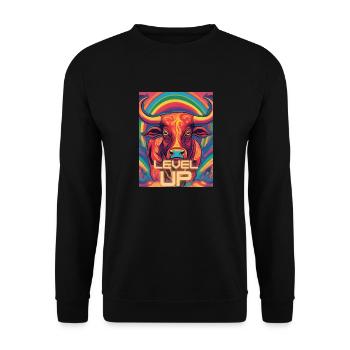 Taureau de niveau supérieur - Sweat-shirt Unisexe - noir - Devant - Alina (178cm) & Michal (187cm)