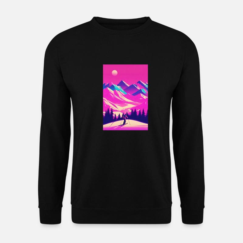 Skifahren - Unisex Pullover - Schwarz
