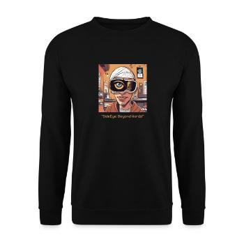 SideEye Collection Gift for Friends - Unisex Sweatshirt - black - Front - Alina (178cm) & Michal (187cm)