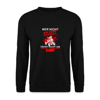 If you don't crash, you don't ride at the limit - quad - Unisex Sweatshirt - black - Front - Alina (178cm) & Michal (187cm)