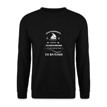 Je n'ai pas besoin de Thérapie ! - Sweat-shirt Unisexe - noir - Devant - Alina (178cm) & Michal (187cm)