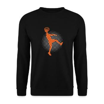 Basketball - Unisex Pullover - Schwarz - Vorne - Alina (178cm) & Michal (187cm)