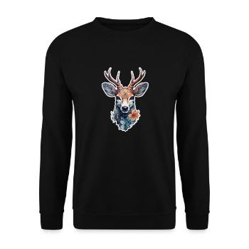 Chevreuils jeunes - Sweat-shirt Unisexe - noir - Devant - Alina (178cm) & Michal (187cm)