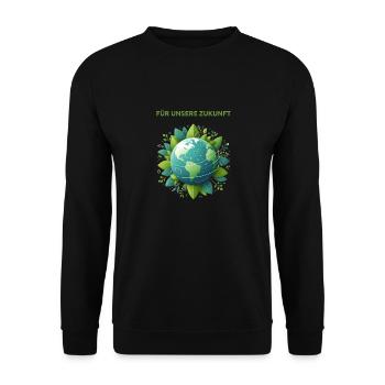 Climate Protection Earth - Unisex Sweatshirt - black - Front - Alina (178cm) & Michal (187cm)