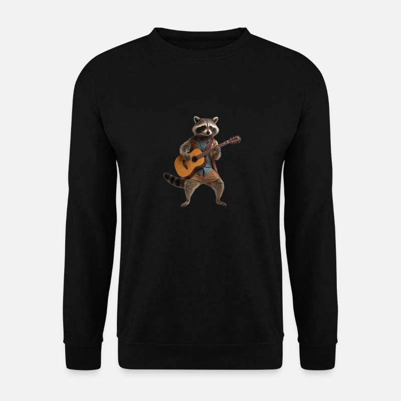 Raccoon Guitar - Unisex Sweatshirt - black