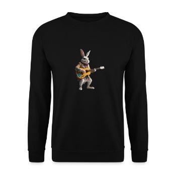 Rabbit Gitarre - Unisex Pullover - Schwarz - Vorne - Alina (178cm) & Michal (187cm)