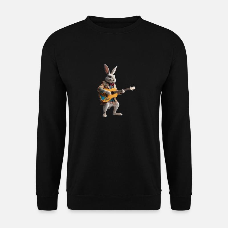 Rabbit Gitarre - Unisex Pullover - Schwarz