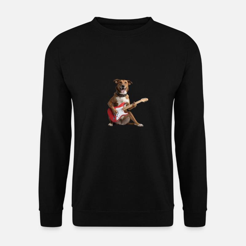 Guitar Dog - Unisex Pullover - Schwarz