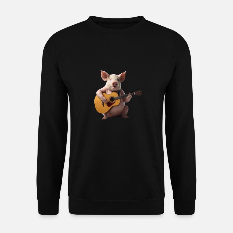 Pig Guitar - Unisex Sweatshirt - black
