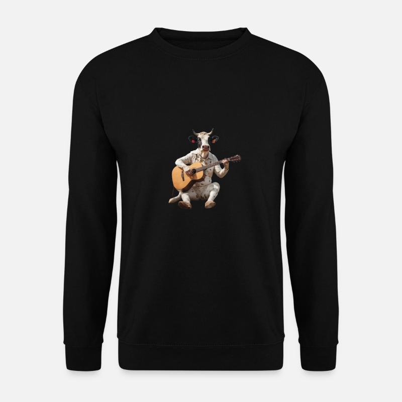 Kuh Ochse Gitarre - Unisex Pullover - Schwarz
