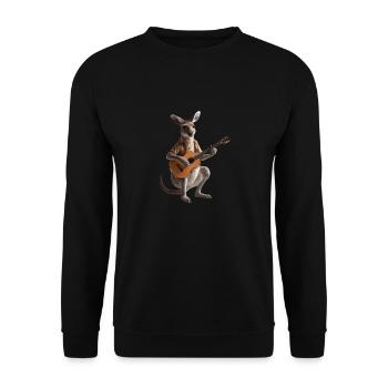 Känguru-Gitarre - Unisex Pullover - Schwarz - Vorne - Alina (178cm) & Michal (187cm)