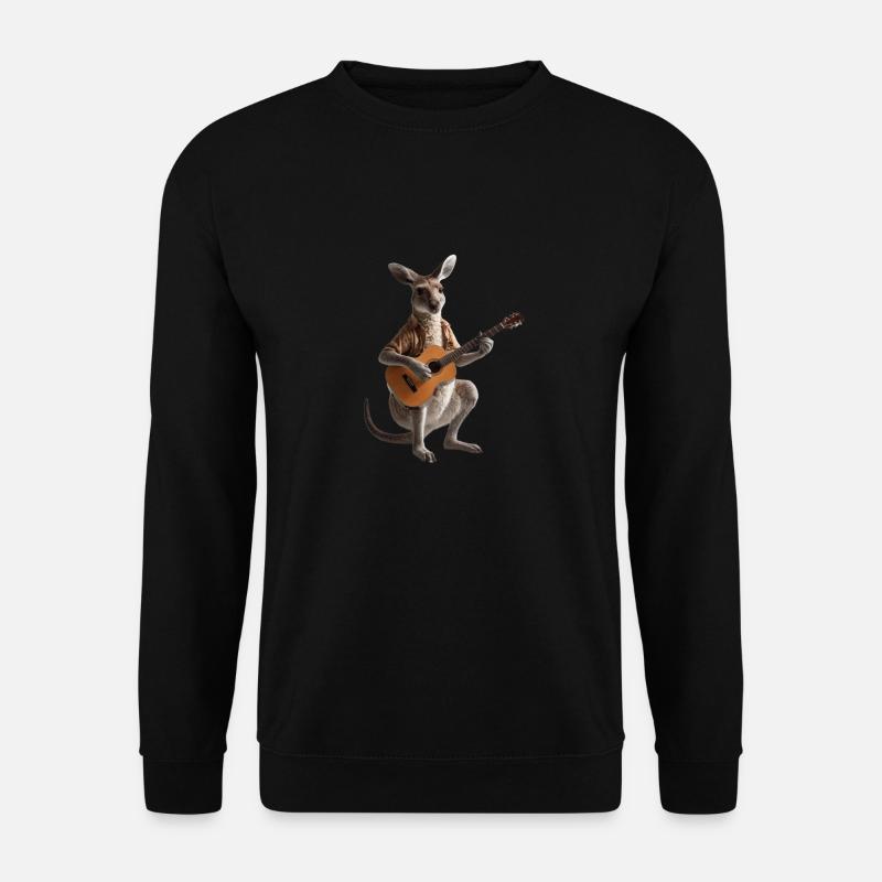 Känguru-Gitarre - Unisex Pullover - Schwarz