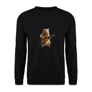 Marmot Gitarre - Unisex Pullover - Schwarz - Vorne - Alina (178cm) & Michal (187cm)