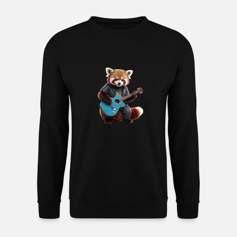 Red Panda Guitar - Unisex Sweatshirt - black