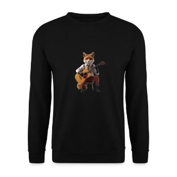 Fox Gitarre - Unisex Pullover - Schwarz - Vorne - Alina (178cm) & Michal (187cm)