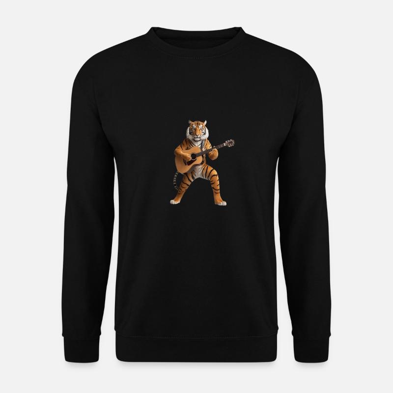 Feline Tiger Guitar - Unisex Sweatshirt - black