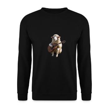 mouton brebie guitare - Sweat-shirt Unisexe - noir - Devant - Alina (178cm) & Michal (187cm)