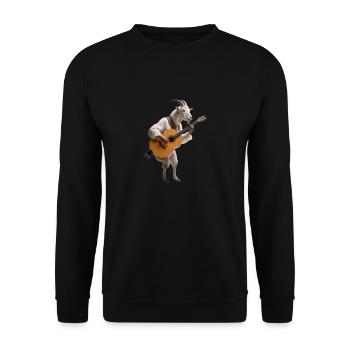 White Goat Guitar - Unisex Sweatshirt - black - Front - Alina (178cm) & Michal (187cm)