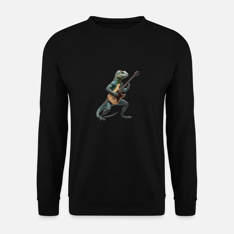 Lizard geko guitar - Unisex Sweatshirt - black