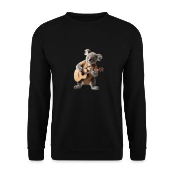 Koala Gitarre - Unisex Pullover - Schwarz - Vorne - Alina (178cm) & Michal (187cm)