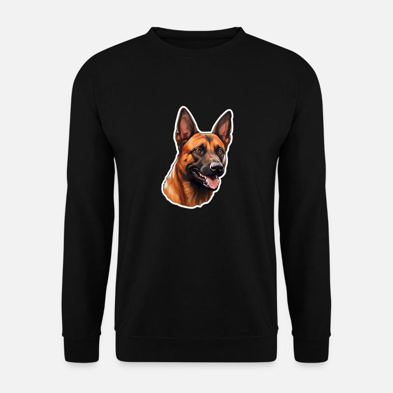 Belgian Malinois Kopf - Unisex Pullover - Schwarz