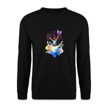 Super Dad - Hero of Everyday Life - Unisex Sweatshirt - black - Front - Alina (178cm) & Michal (187cm)