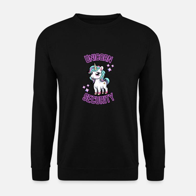 Unicorn Security Mädchen - Unisex Pullover - Schwarz